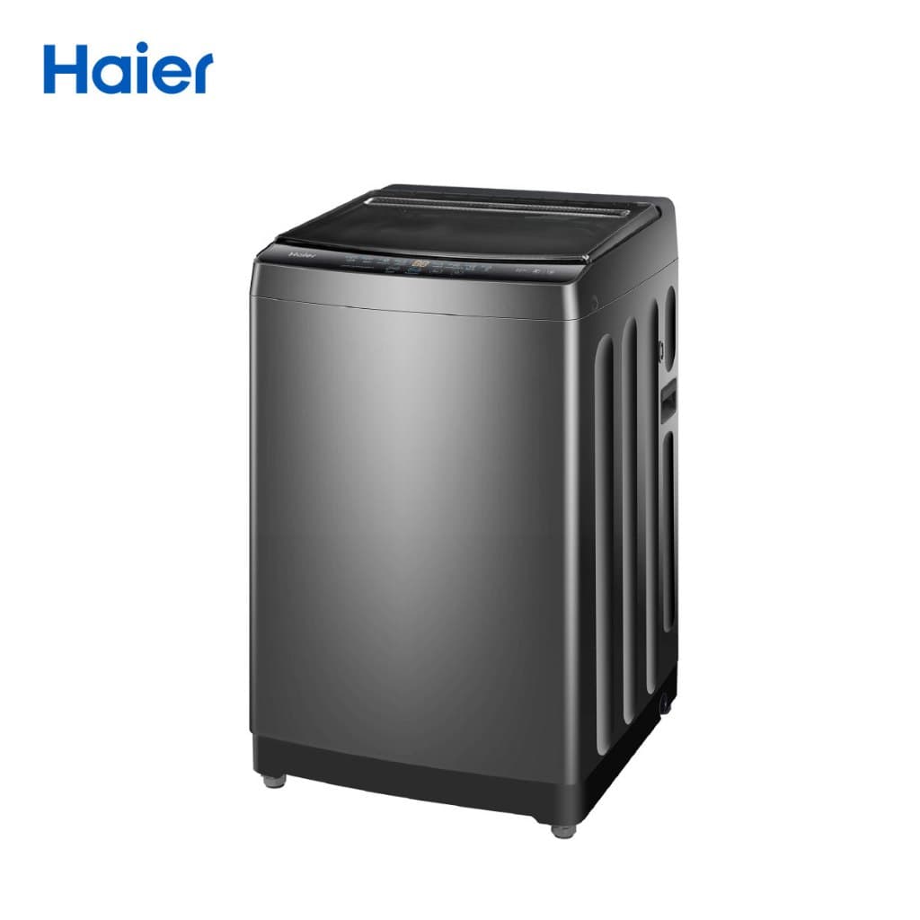 Haier รุ่น HWM100-306S2 ความจุ 10 kg สีเทา จานซักป้องกันแบคทีเรีย ถังซัก Pillow Drum ถนอมผ้า ฝาปิดกันกระแทก ซักสะอาดประหยัดพลังงาน https://lnwchill.com