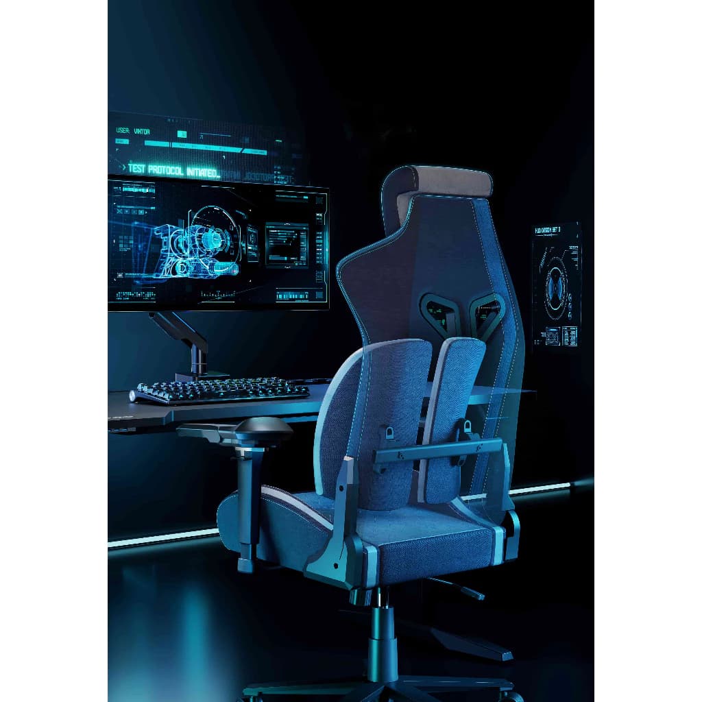 GAMEFORGE เก้าอี้เกมมิ่งเพื่อสุขภาพ เก้าอี้เล่นเกม Gaming Chair รุ่น Commander Throne เก้าอี้สีดำ รับน้ำหนักสูงสุดถึง 130 กก. รับประกัน 5 ปี 5-YEAR WARRANTY https://lnwchill.com
