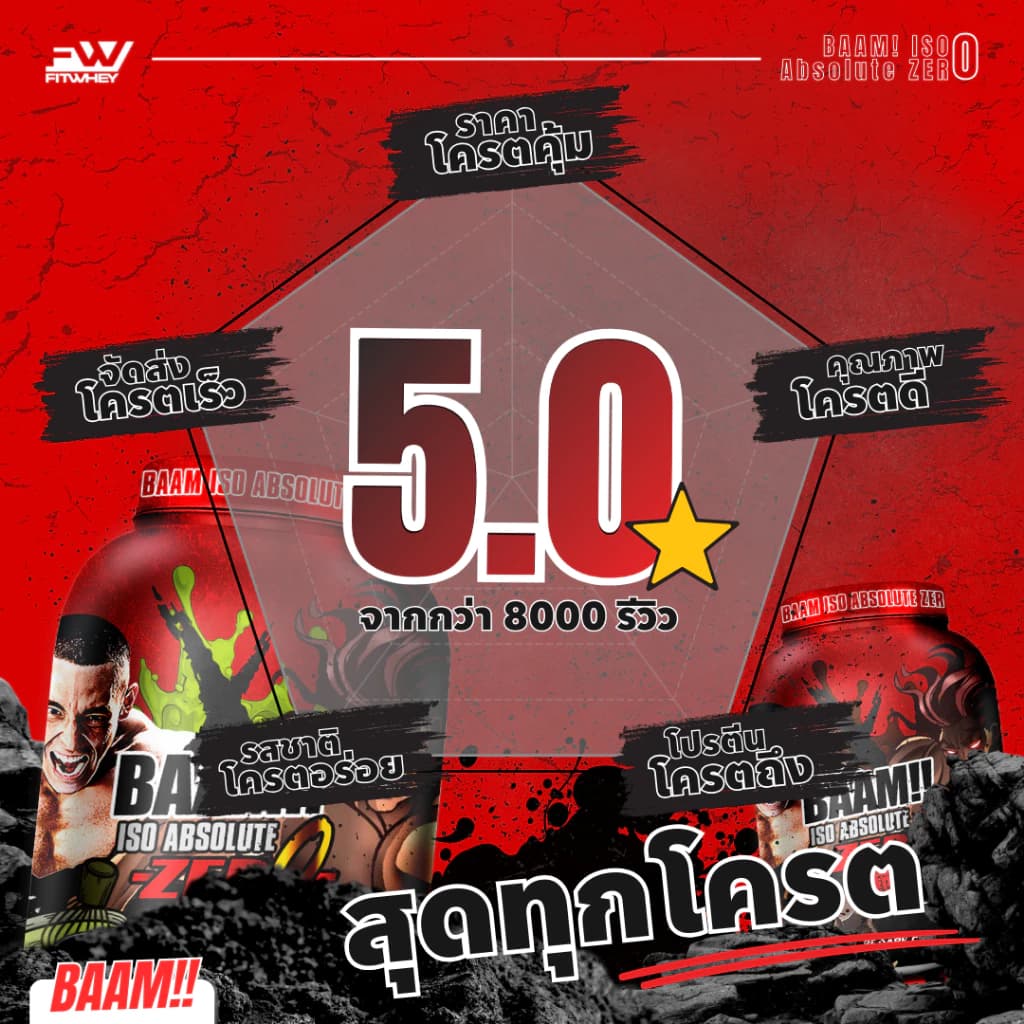 FITWHEY BAAM ISO ABSOLUTE ZERO (5 LB) | เวย์โปรตีนไอโซเลท ดูดซึมไว I https://lnwchill.com
