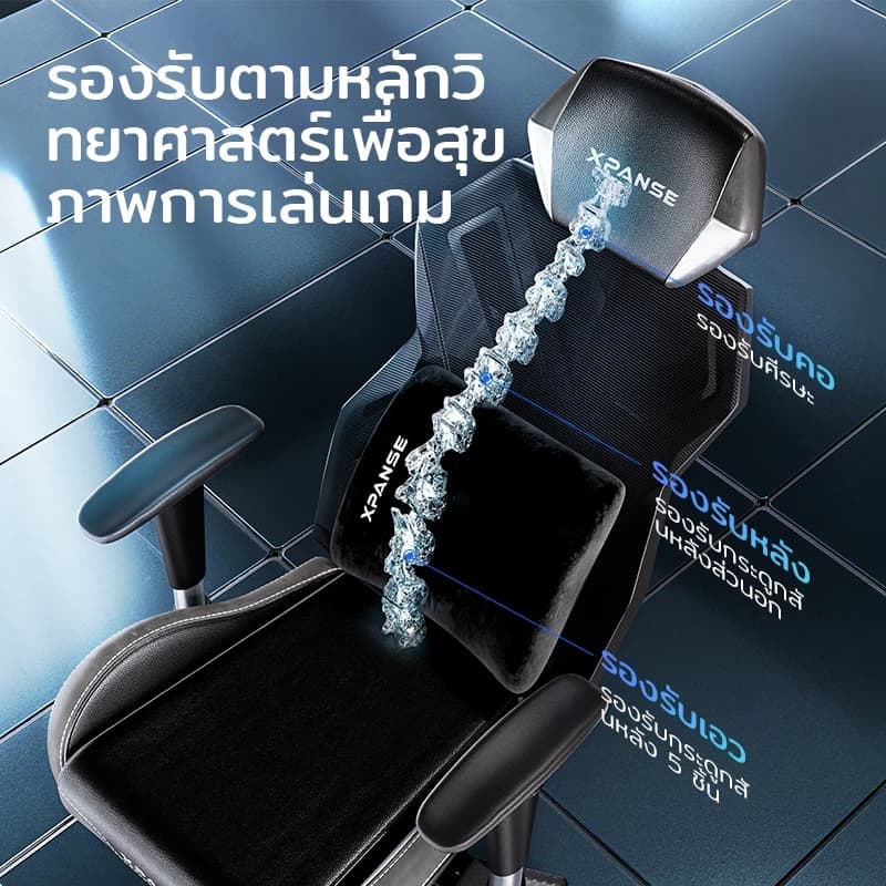 Xpanse รุ่น Gaming Chair เก้าอี้ตาข่าย Xaura ระบายอากาศ รองรับสรีระ นั่งสบายเย็นตลอดวัน เหมาะสำหรับเล่นเกมและทำงาน https://lnwchill.com