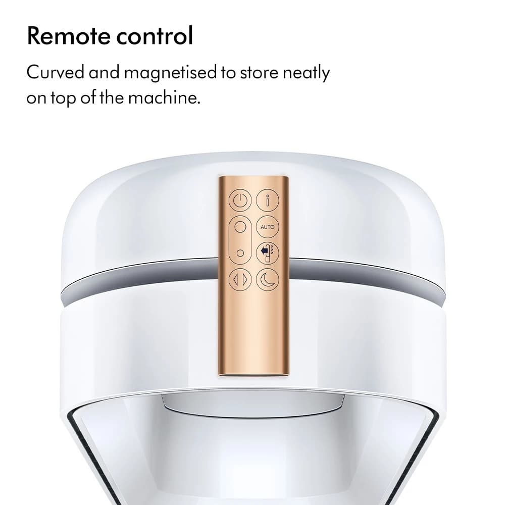 Dyson รุ่น Purifier Cool PC2 De-NOx (White/Gold) พัดลมไร้ใบพัดพร้อมเครื่องฟอกอากาศ เทคโนโลยีทำลายฟอร์มาลดีไฮด์และดูดซับก๊าซ NO₂ https://lnwchill.com