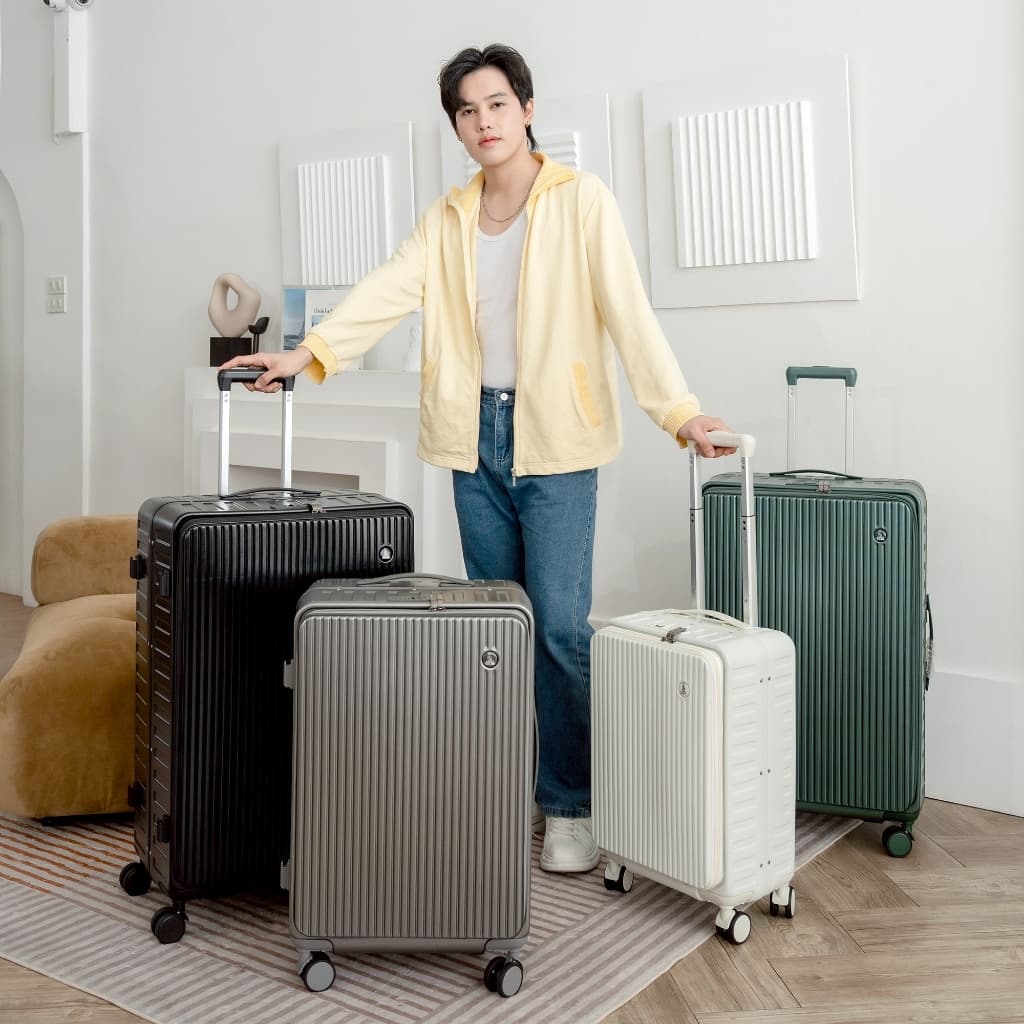 SUISSEWIN รุ่น CR90 กระเป๋าเดินทางเปิดหน้า PC 100% ระบบล็อค TSA ดีไซน์ทันสมัย หยิบของสะดวก คล่องตัวทุกการเดินทาง https://lnwchill.com