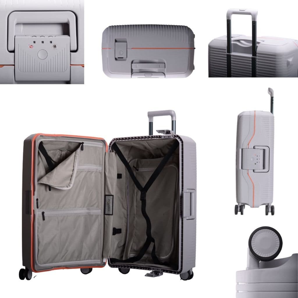CAGGIONI รุ่น Vertex 24102 กระเป๋าเดินทางแบบโครง PP Polycarbonate แข็งแรงพิเศษ ล็อค TSA ปลอดภัย ดีไซน์ 3D ทันสมัย ปกป้องสัมภาระทุกการเดินทาง https://lnwchill.com