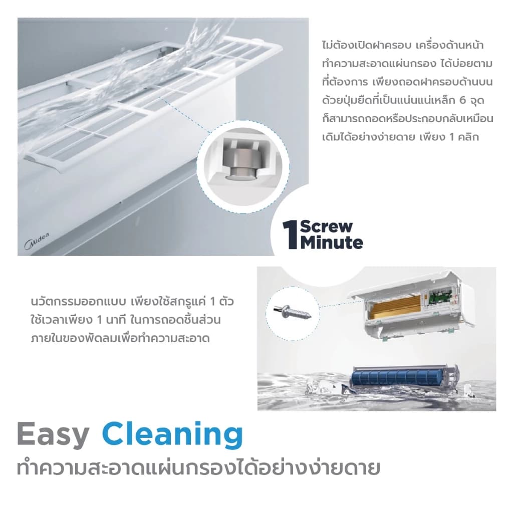 Midea ICY EASY แอร์ติดผนังไมเดีย อินเวอร์เตอร์ รุ่น ICY EASY INVERTER ขนาด 9,000/12,000/18,000 / 24,000 BTU https://lnwchill.com