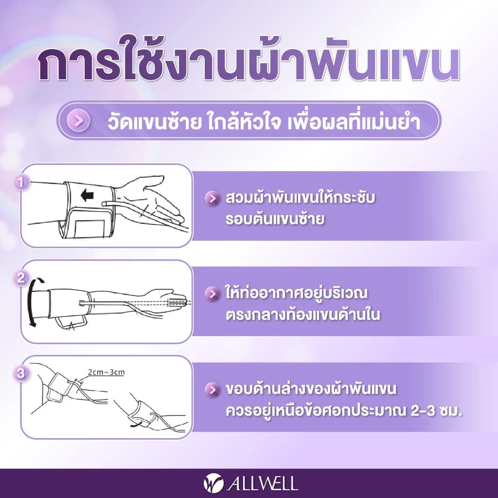 Allwell SmartBP เครื่องวัดความดัน หน้าจอสี เสียงไทย Care Blood Pressure Monitor เครื่องวัดความดัน ที่วัดความดัน https://lnwchill.com