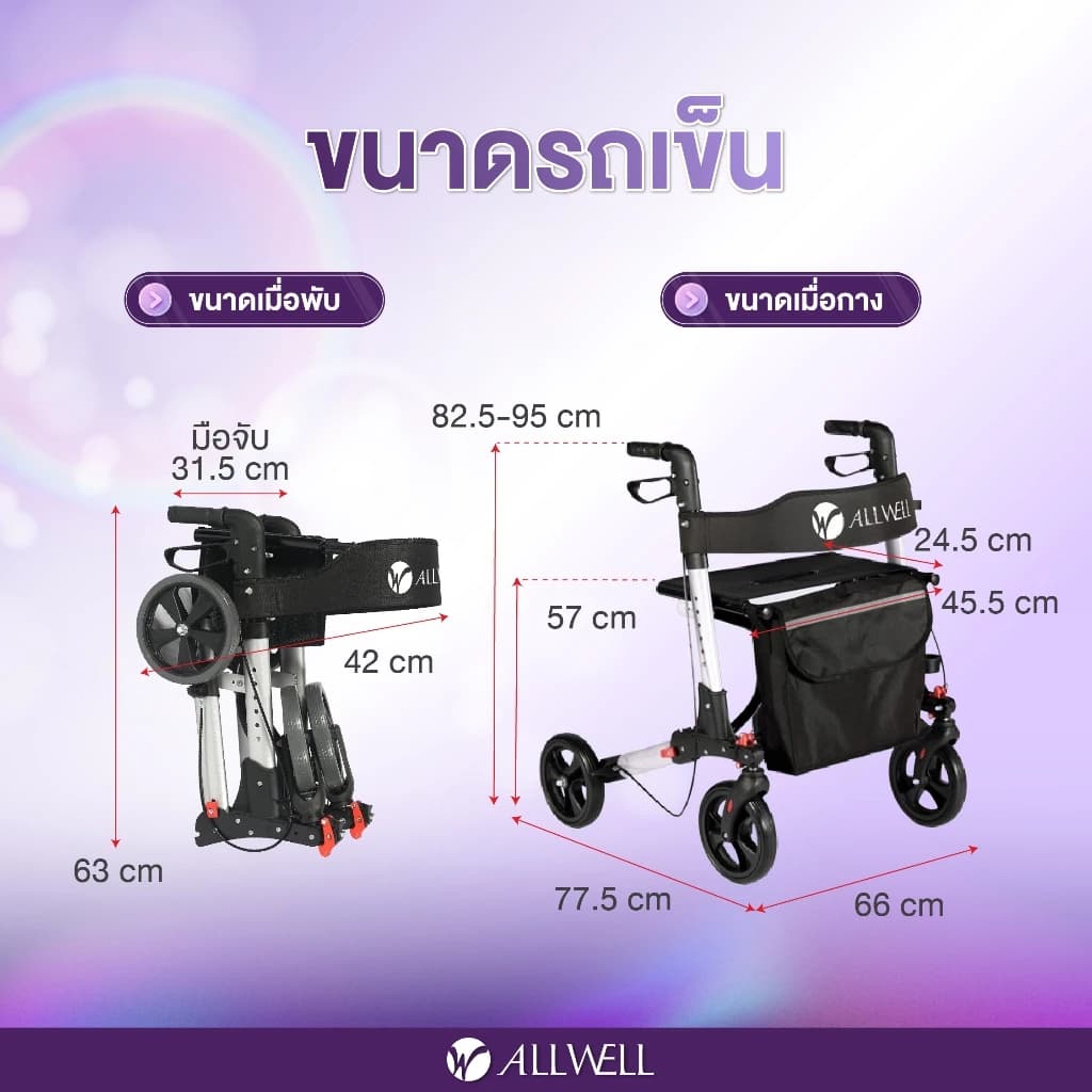 Allwell รถเข็นช่วยเดิน รุ่น Walk A https://lnwchill.com