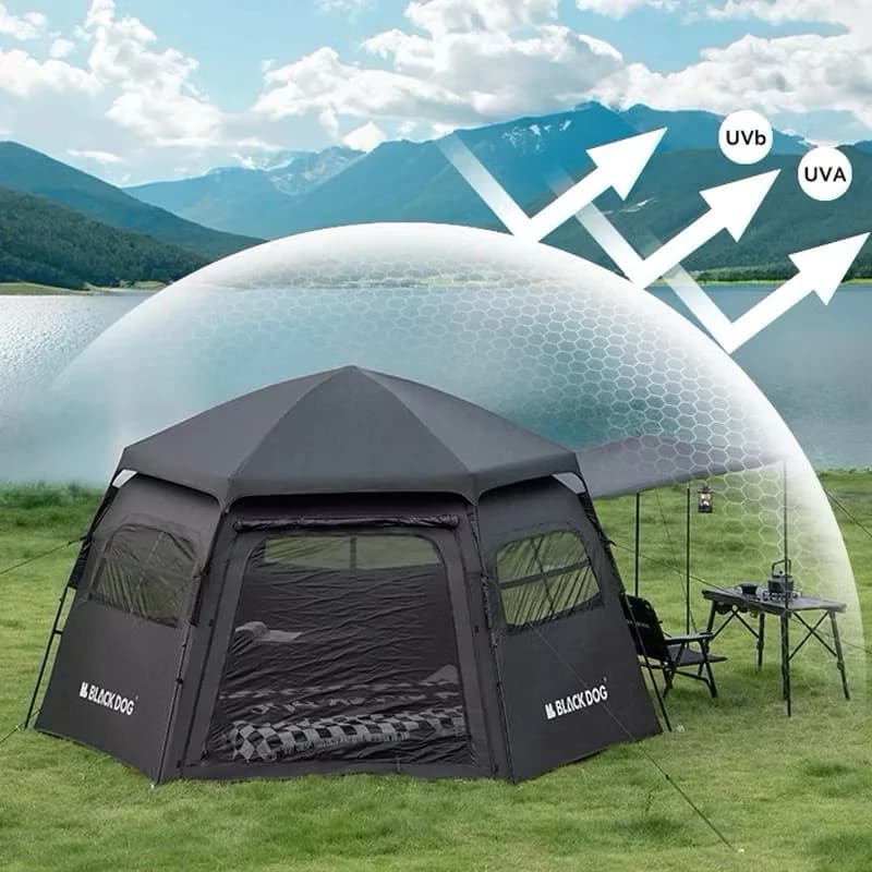 Blackdog Multiground Outdoor Camping เต็นท์หกเหลี่ยมกางอัตโนมัติ ระบายอากาศได้ดี กันแดดUPF50+ https://lnwchill.com