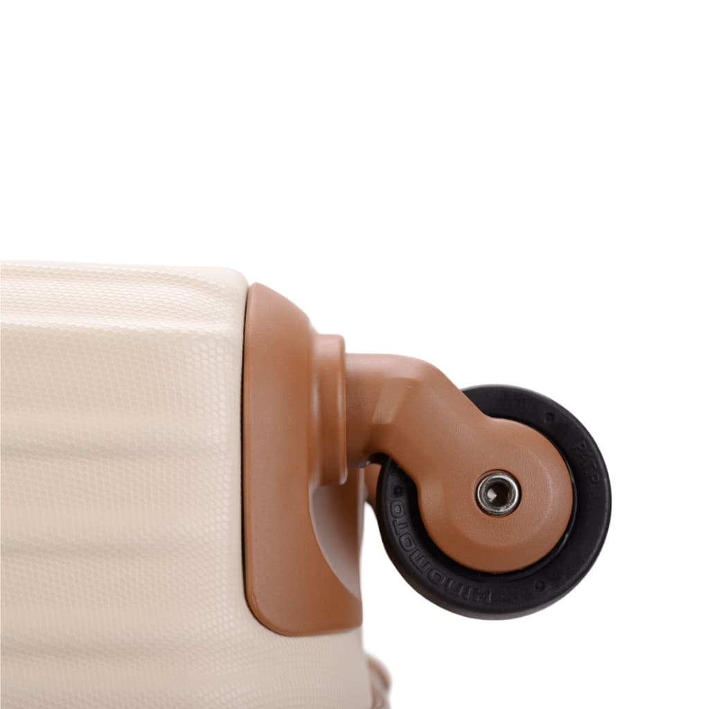 Caggioni รุ่น Classic 65026 กระเป๋าเดินทาง ABS ขนาด 20 นิ้ว สีครีม โครงสร้างเบาพิเศษ ดีไซน์ทันสมัย จดจำง่าย https://lnwchill.com