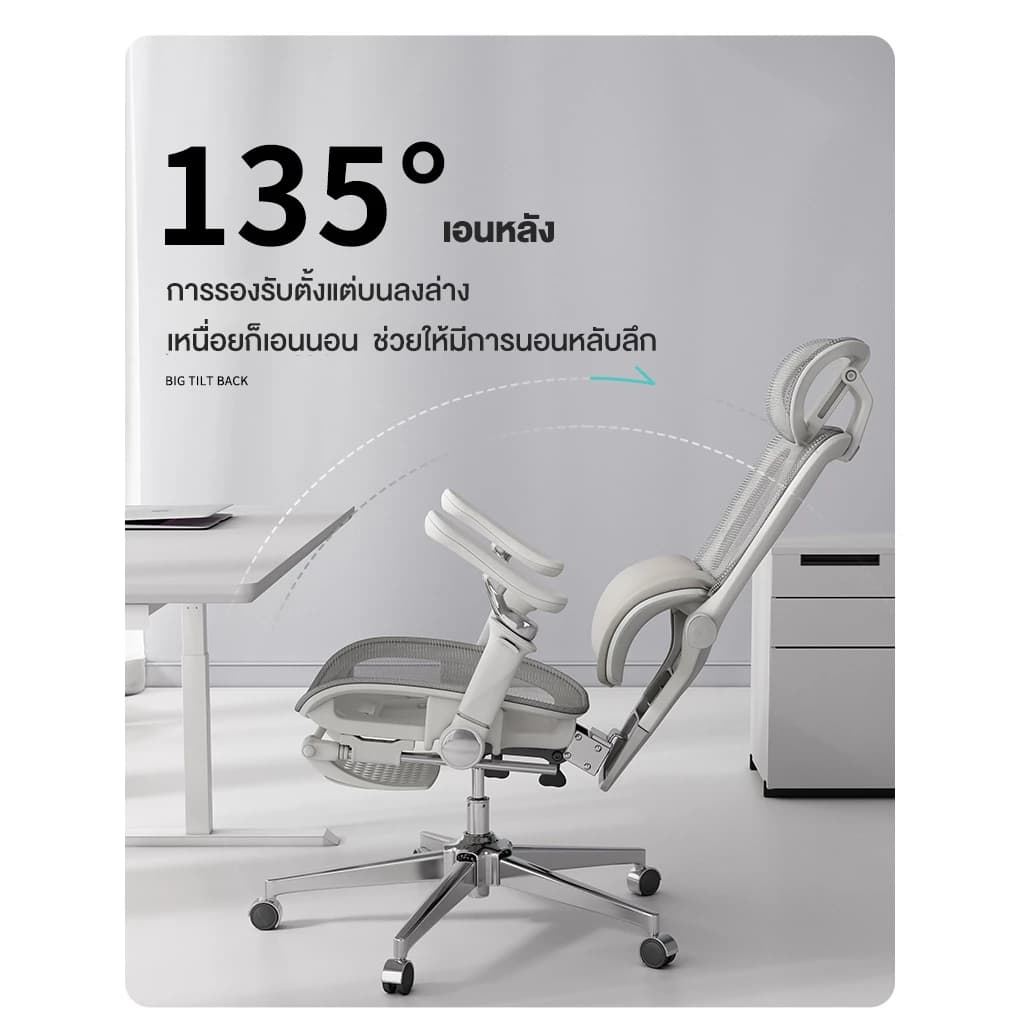 Kris R01 เก้าอี้ทำงานเพื่อสุขภาพ Ergonomic เก้าอี้สีเทา เก้าอี้ที่เหมาะกับสรีระ ออกแบบตามหลักสรีรศาสตร์ ฟังก์ชั่นมากมาย https://lnwchill.com