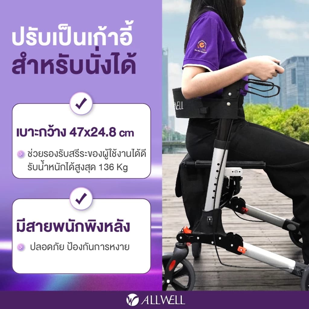 Allwell รถเข็นช่วยเดิน รุ่น Walk A https://lnwchill.com