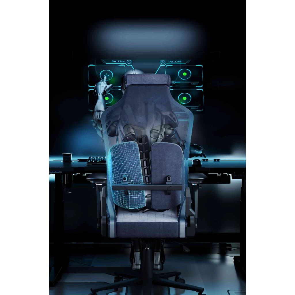 GAMEFORGE เก้าอี้เกมมิ่งเพื่อสุขภาพ เก้าอี้เล่นเกม Gaming Chair รุ่น Commander Throne เก้าอี้สีดำ รับน้ำหนักสูงสุดถึง 130 กก. รับประกัน 5 ปี 5-YEAR WARRANTY https://lnwchill.com