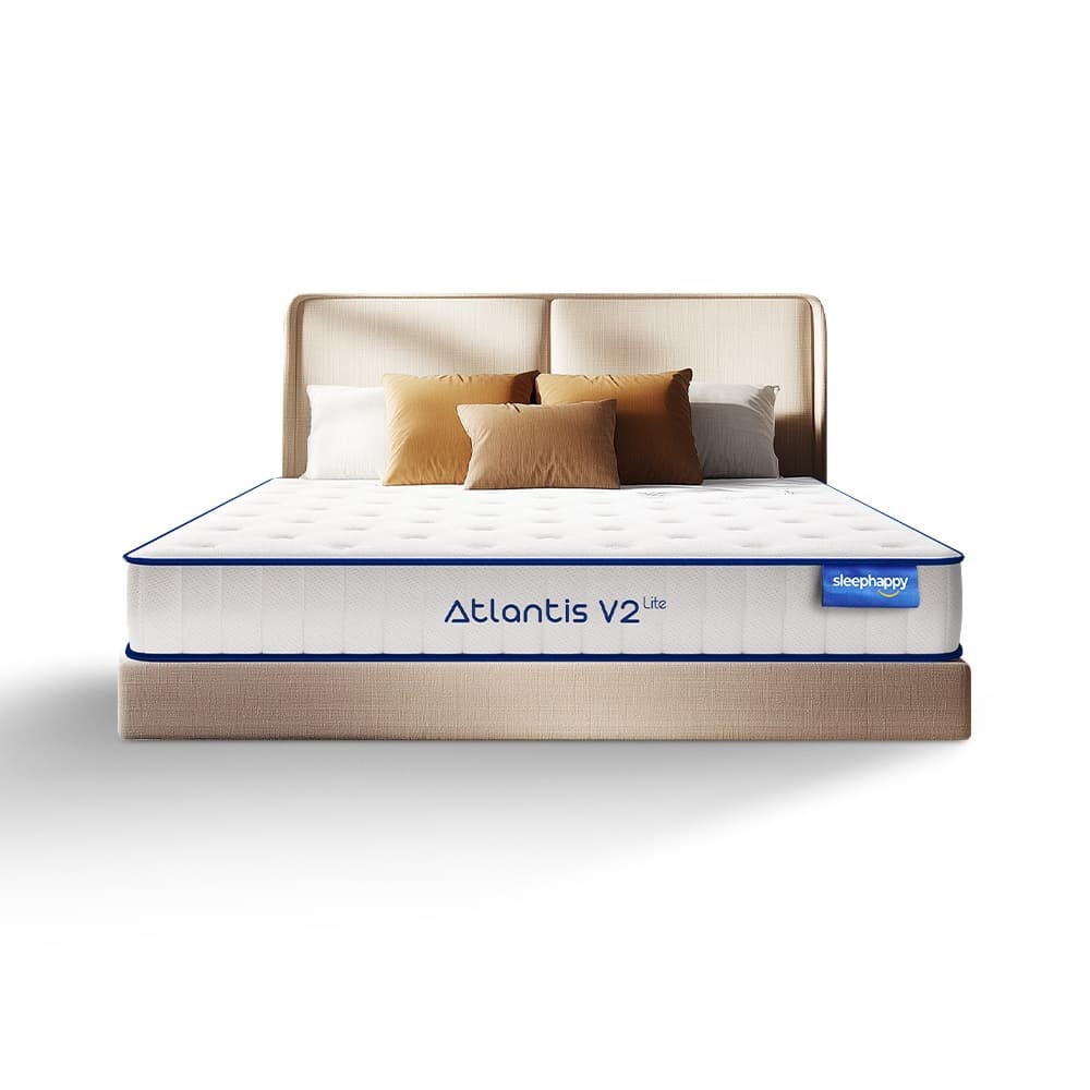 SleepHappy รุ่น Atlantis V2 Lite ที่นอนยางพาราพ็อกเก็ตสปริง หนา 7 นิ้ว สัมผัสแน่นนุ่ม รองรับสรีระ ลดปวดหลัง https://lnwchill.com