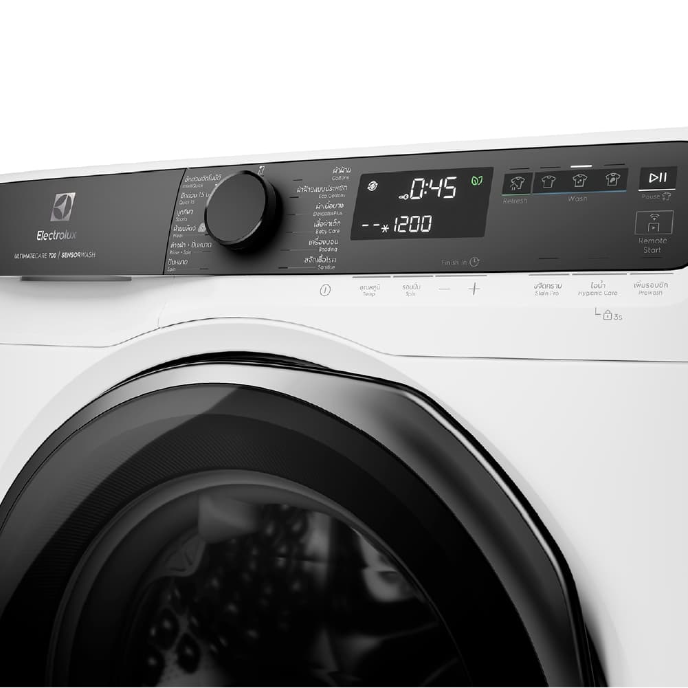 Electrolux รุ่น EWF1343R7WC เครื่องซักผ้าฝาหน้า 13 กก UltimateCare 700 เทคโนโลยี UltraMix ถนอมสีผ้าขจัดเชื้อโรคพร้อมติดตั้งฟรี สีขาวสะอาดตา https://lnwchill.com