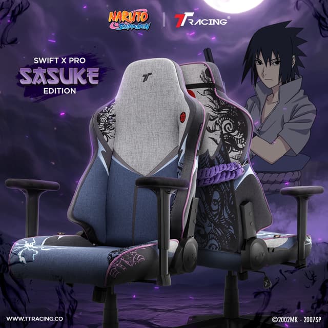 TTRacing Swift X Pro Sasuke Edition เก้าอี้เกมมิ่งดีไซน์พิเศษลิขสิทธิ์แท้ ปรับเอนได้ 135 องศา รองรับสรีระอย่างสมบูรณ์แบบ