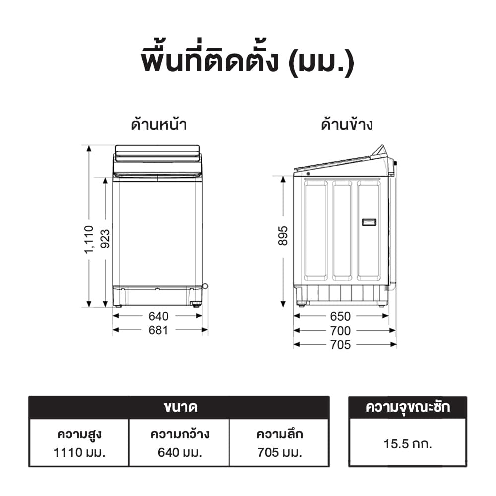 PANASONIC รุ่น NA-FD155X3BC เครื่องซักผ้าฝาบน 15.5 กก. ActiveFoam StainMaster ขจัดคราบหนักและกลิ่นอับอย่างมืออาชีพ ซักสะอาดประหยัดพลังงานด้วยระบบ TD Inverter https://lnwchill.com