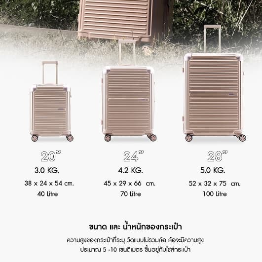 CAGGIONI รุ่น N19081 กระเป๋าเดินทางโพลีคาร์บอเนต สีชมพู ดีไซน์ทันสมัย ปกป้องทุกสัมภาระ พร้อมเดินทางอย่างมีสไตล์และมั่นใจในทุกทริป https://lnwchill.com