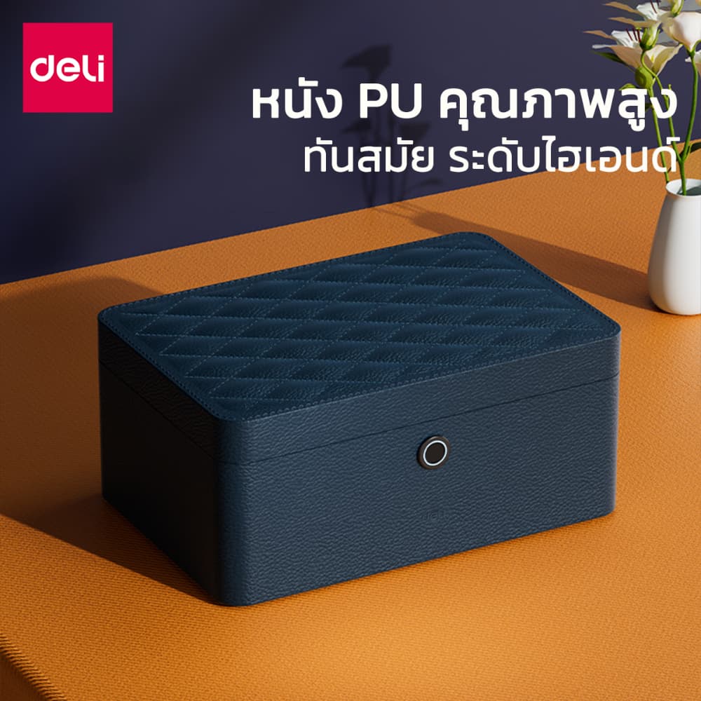 Deli รุ่น AE205 ตู้เซฟนิรภัยสำหรับเครื่องประดับ ระบบสแกนลายนิ้วมือ ขนาดกะทัดรัด ปกป้องของมีค่าอย่างมีสไตล์ https://lnwchill.com