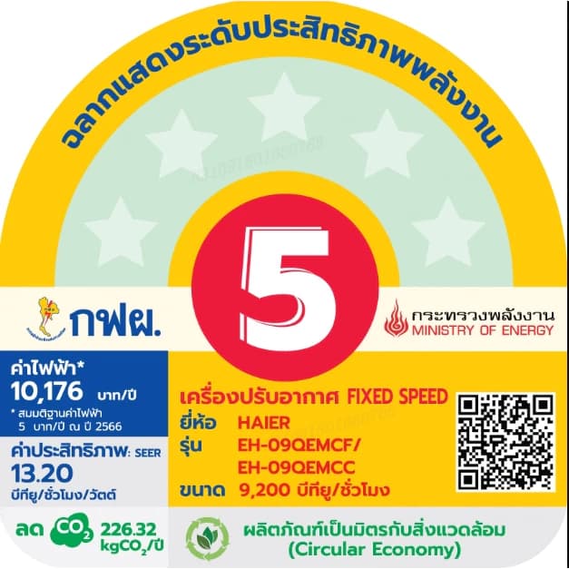 Haier QEMC Series เครื่องปรับอากาศติดผนัง Fixed Speed แอร์ เครื่องปรับอากาศ https://lnwchill.com