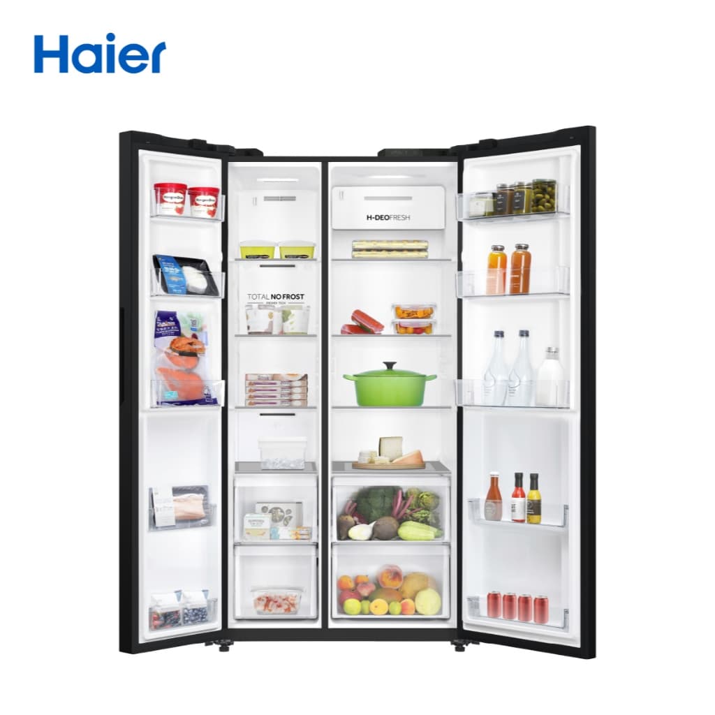 Haier รุ่น EHRS667ONL ตู้เย็นไซด์บายไซด์ Twin Inverter 21.8 คิว 616 ลิตร ระบบกำจัดกลิ่น H-DEO ประหยัดพลังงาน ดีไซน์หรูไร้รอยนิ้วมือ https://lnwchill.com