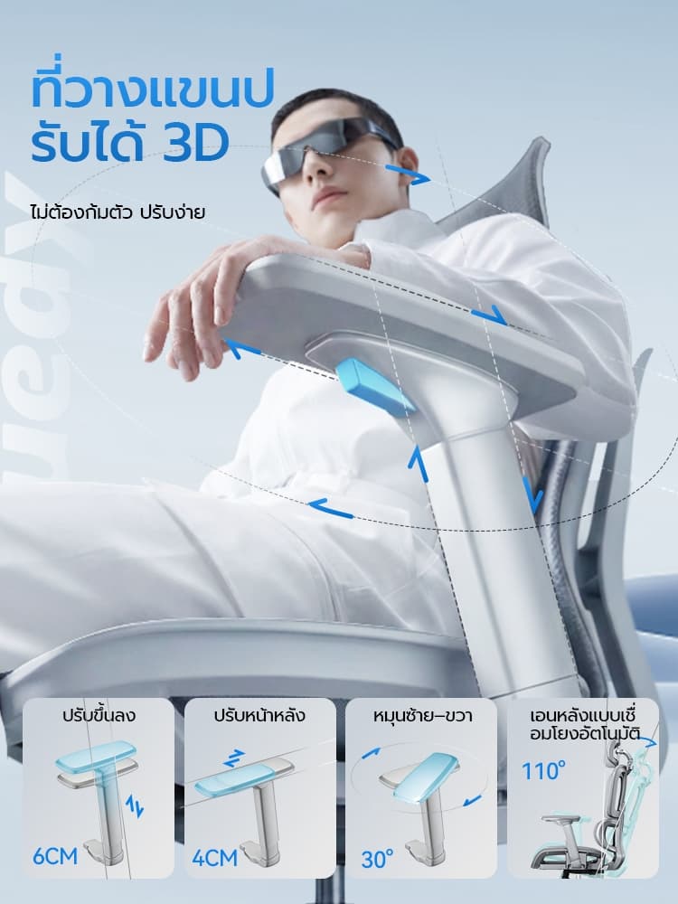 Xpanse รุ่น LS996 เก้าอี้สุขภาพ Ergonomic พนักพิงตาข่ายระบายอากาศ ที่รองหลังยืดหยุ่นปรับ 4D ได้รอบทิศทางเพื่อความสบายในการทำงานระยะยาว https://lnwchill.com