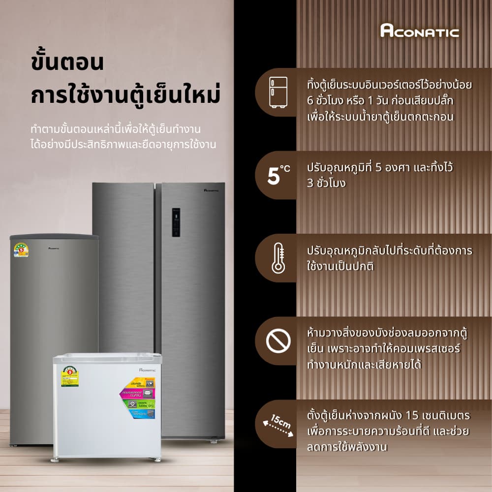 ACONATIC รุ่น AN-FR5250S ตู้เย็น Side By Side 18.5 คิว สี Dark Grey ดีไซน์หรู ความจุเยอะ ระบบ No Frost ถนอมอาหารสดใหม่ประหยัดไฟ https://lnwchill.com