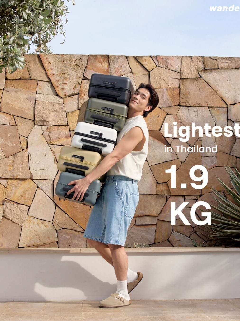 Wander รุ่น Air กระเป๋าเดินทาง 19 นิ้ว โพลีคาร์บอเนต Carry On น้ำหนักเบาที่สุดในไทยเพียง 1.9 กก. https://lnwchill.com
