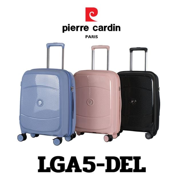 Pierre Cardin รุ่น LGA5-DEL กระเป๋าเดินทาง PP พร้อมระบบเบรกล้อ STEPAUSE ฟังก์ชั่นขยายข้าง เพิ่มความจุ เดินทางสะดวกสบาย ปลอดภัยทุกการเดินทาง