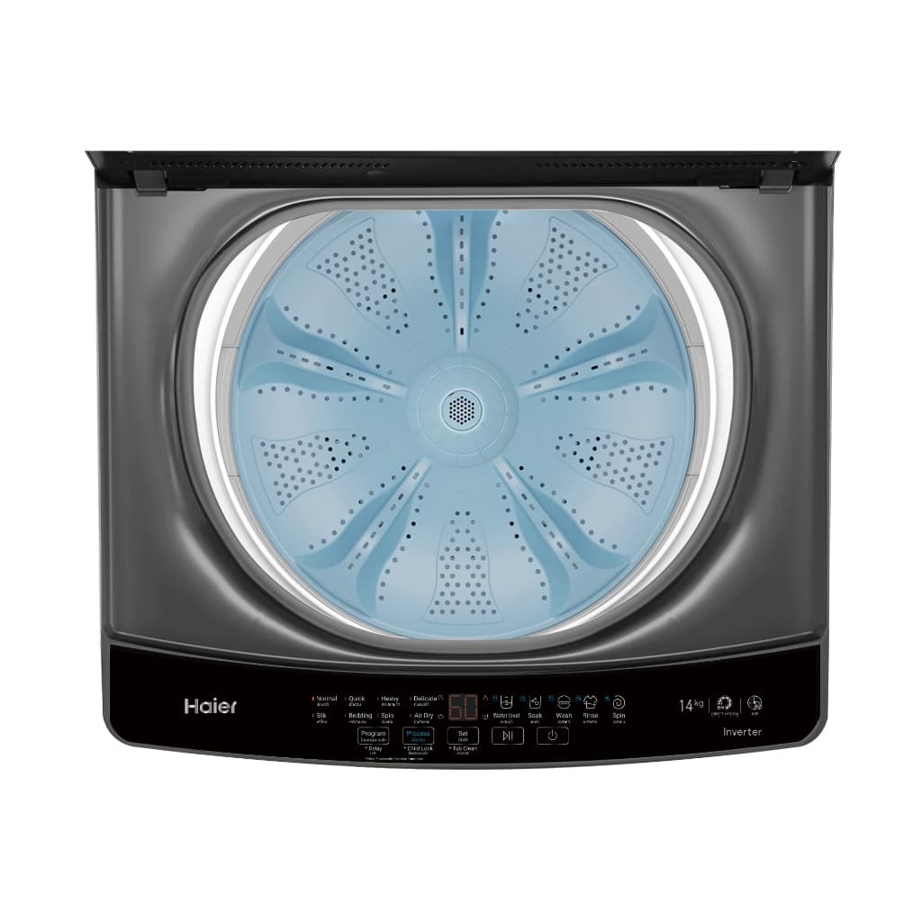 Haier รุ่น HWM140-B306S2 เครื่องซักผ้าฝาบนอัตโนมัติ 14 kg สีเทา ถังซัก Pillow Drum ถนอมผ้าลดแบคทีเรีย ฝาปิดนุ่มนวล ประหยัดพลังงานเพื่อครอบครัวใหญ่ https://lnwchill.com