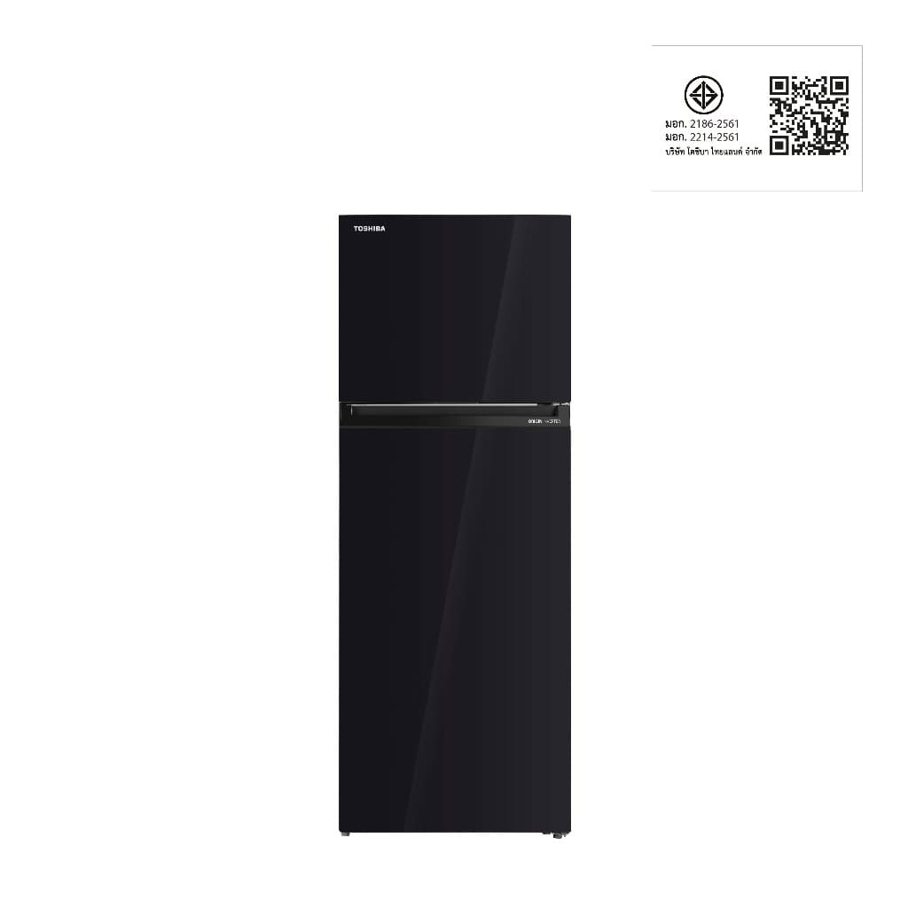 TOSHIBA รุ่น GR-RT624WE-PGT(22) ตู้เย็น 2 ประตู 463L 16.3 คิว หน้าบานกระจกดำ AirFALL Cooling เย็นทั่วถึง ดีไซน์หรู https://lnwchill.com