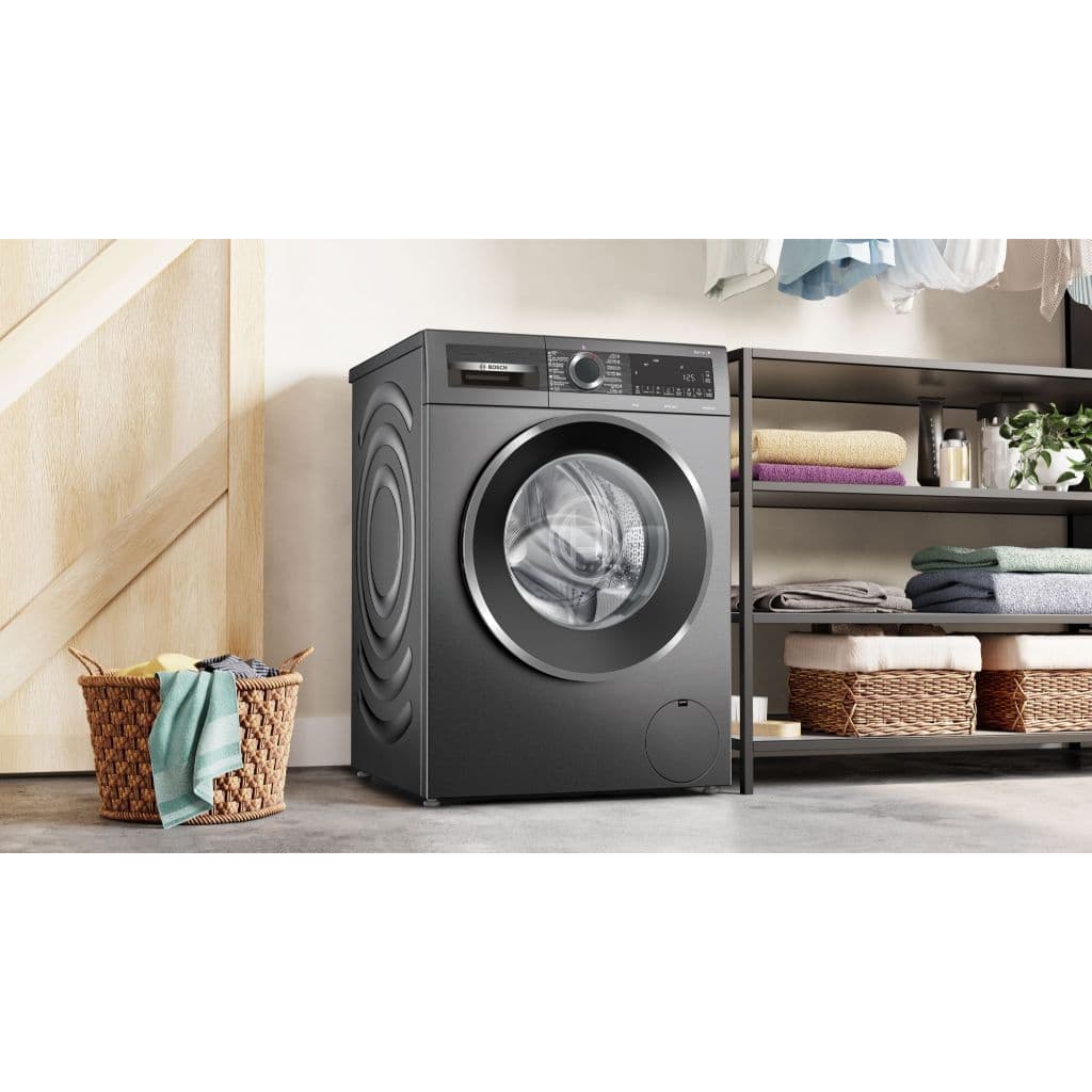 Bosch เครื่องซักผ้าฝาหน้า รุ่น WGG444E1TH ซีรีส์ 6 ความจุ 9 กก 1400 rpm สี Cast iron grey เทคโนโลยี AntiStain ขจัดคราบฝังลึกและมอเตอร์เงียบประหยัดพลังงาน https://lnwchill.com