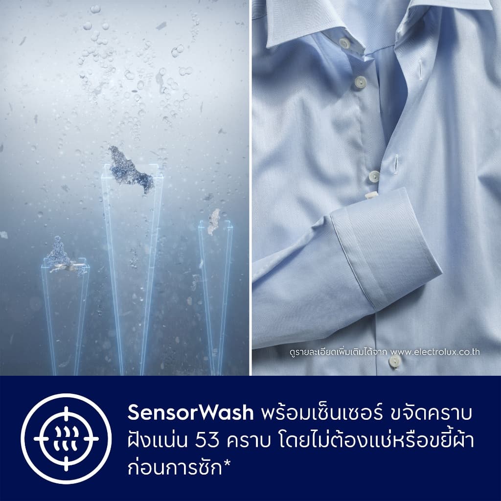 ELECTROLUX รุ่น EWW1343R7SC เครื่องซักอบผ้าฝาหน้า ความจุซัก 13 กก อบ 9 กก สีเทาเข้ม เทคโนโลยี UltimateCare 700 ถนอมผ้าและกำจัดเชื้อโรคได้ดีเยี่ยม https://lnwchill.com