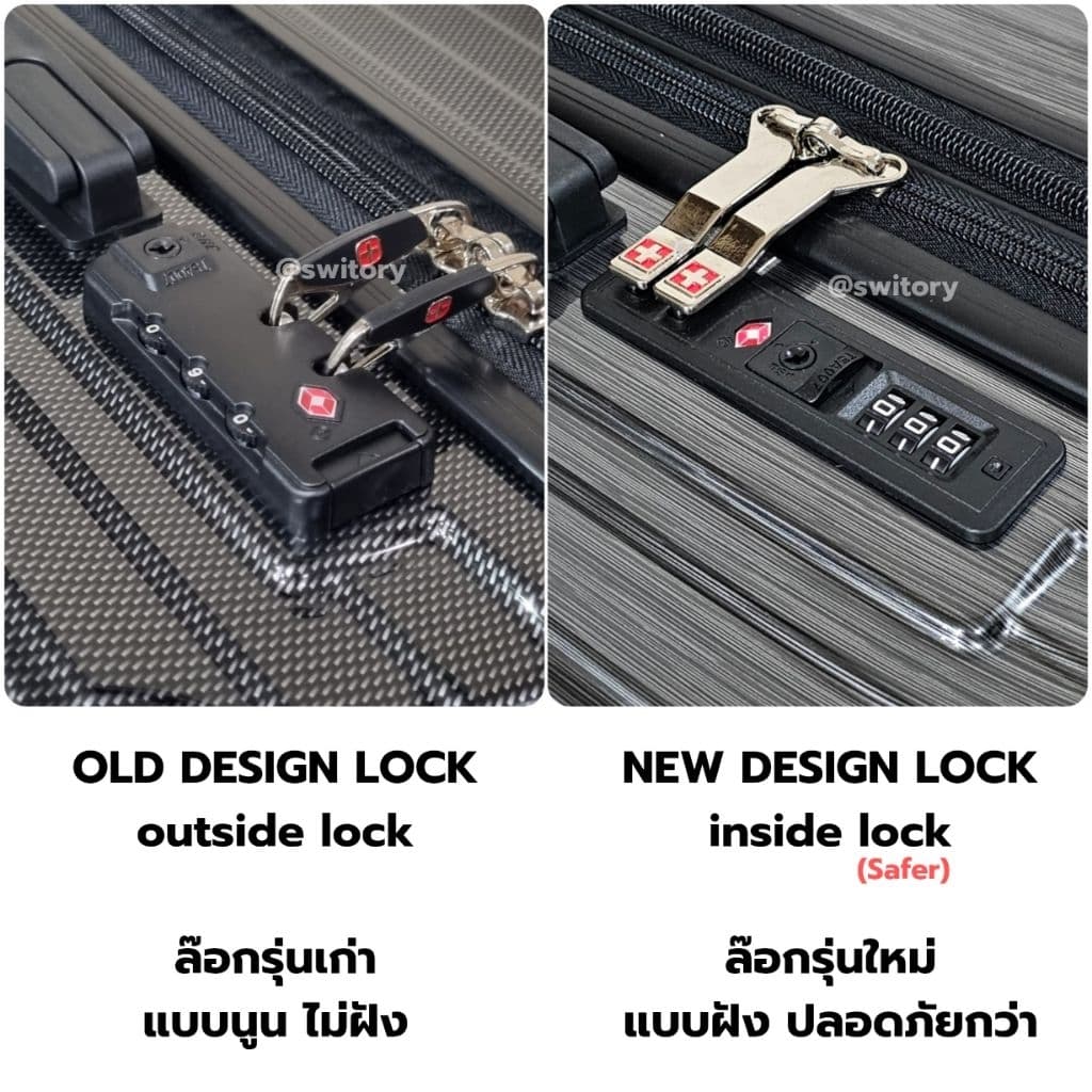 SWITORY รุ่น Anti30 กระเป๋าเดินทาง PC TSA LOCK ขนาด 20, 25, 30 นิ้ว พร้อมซิปกันขโมยและซิปขยาย ทนทาน น้ำหนักเบา ใช้งานสะดวก https://lnwchill.com