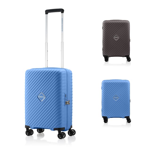 AMERICAN TOURISTER รุ่น DIAZIP SPINNER 55/20 TSA กระเป๋าเดินทาง 20 นิ้ว น้ำหนักเบา ดีไซน์เพชรโดดเด่น จัดเก็บง่ายด้วยช่องแบ่งและซิปกันละอองน้ำ