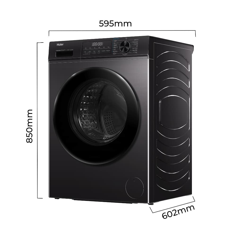 Haier รุ่น HWD105-BP1239S8 เครื่องซักผ้าและอบผ้าฝาหน้า ความจุซัก 10.5 กิโลกรัม อบ 7 กิโลกรัม สี Dark Jade Silver เทคโนโลยีประหยัดพลังงานเพื่อผ้าสะอาดไร้เชื้อโรค https://lnwchill.com