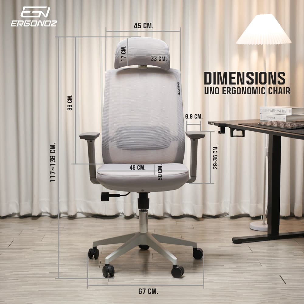 ERGONOZ รุ่น EGN-UNO-G เก้าอี้เพื่อสุขภาพสีเทา พนักพิงตาข่าย PET ระบายอากาศดีเยี่ยม ปรับระดับได้รอบทิศทาง รองรับสรีระลดอาการปวดเมื่อยได้อย่างมีประสิทธิภาพ https://lnwchill.com