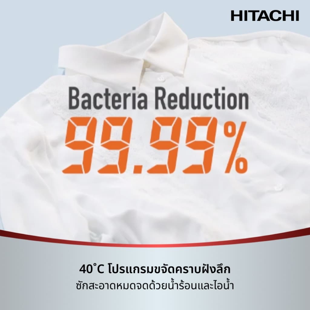 HITACHI รุ่น SF-170ZCV SS เครื่องซักผ้าฝาบน 17กก. อินเวอร์เตอร์ ระบบทำความร้อนในตัว ซักสะอาดลึกกำจัดแบคทีเรียและกลิ่นอับถนอมผ้าเพื่อสุขอนามัย https://lnwchill.com