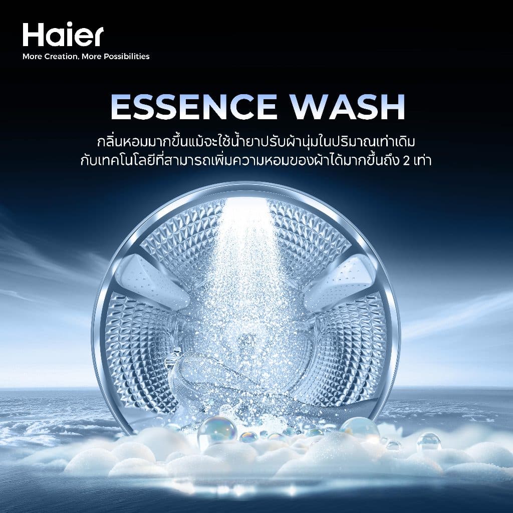 Haier รุ่น HW140-BD14697WU1 เครื่องซักผ้าฝาหน้า 3 ถัง แยกซักอิสระ 14 กิโลกรัม สีขาว ระบบ AI และซักด่วน ประหยัดเวลาเพื่อสุขอนามัยที่ดีของทุกคนในครอบครัว https://lnwchill.com