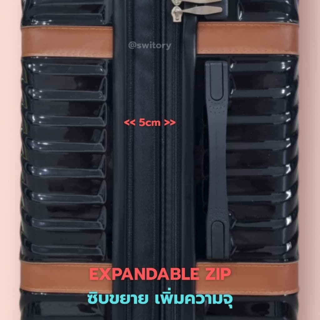 SWITORY รุ่น WESTERN กระเป๋าเดินทาง PC 20-28 นิ้ว ซิปกันขโมย ขยายได้ น้ำหนักเบา ล้อคู่ พร้อม TSA Lock สำหรับทุกการเดินทาง https://lnwchill.com