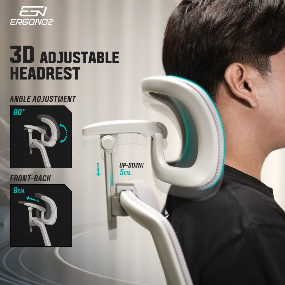 ERGONOZ รุ่น EGN-UNO-G เก้าอี้เพื่อสุขภาพสีเทา พนักพิงตาข่าย PET ระบายอากาศดีเยี่ยม ปรับระดับได้รอบทิศทาง รองรับสรีระลดอาการปวดเมื่อยได้อย่างมีประสิทธิภาพ https://lnwchill.com