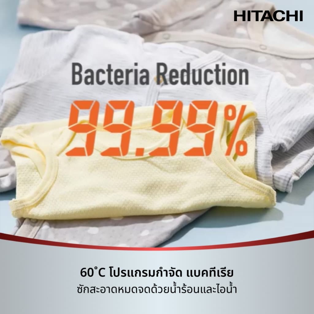 HITACHI รุ่น SF-170ZCV SS เครื่องซักผ้าฝาบน 17กก. อินเวอร์เตอร์ ระบบทำความร้อนในตัว ซักสะอาดลึกกำจัดแบคทีเรียและกลิ่นอับถนอมผ้าเพื่อสุขอนามัย https://lnwchill.com