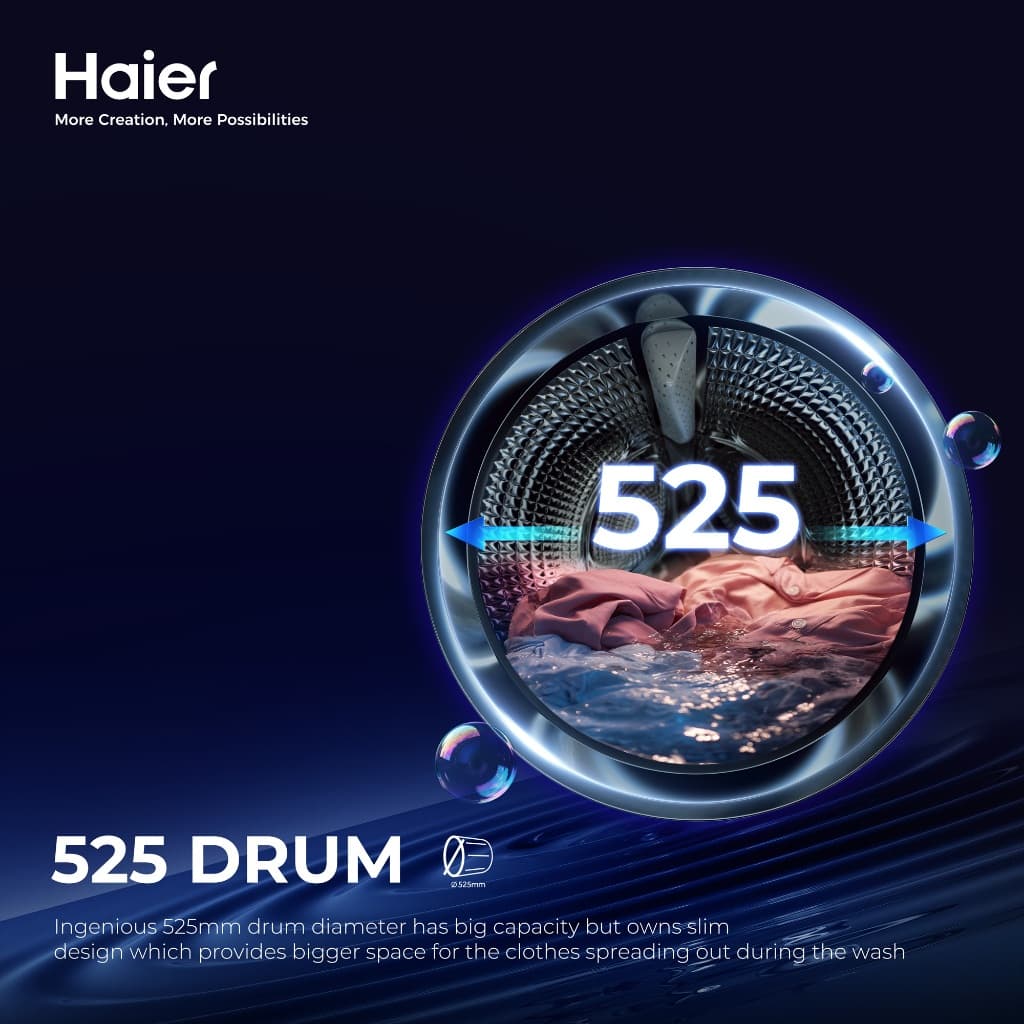 Haier รุ่น HW80-BP12929A เครื่องซักผ้าฝาหน้าอัตโนมัติ อินเวอร์เตอร์ ความจุ 8 kg ถังซักขนาดใหญ่พิเศษซักสะอาดลึกยับยั้งแบคทีเรียเพื่อสุขอนามัยที่ดีของทุกคนในครอบครัว https://lnwchill.com