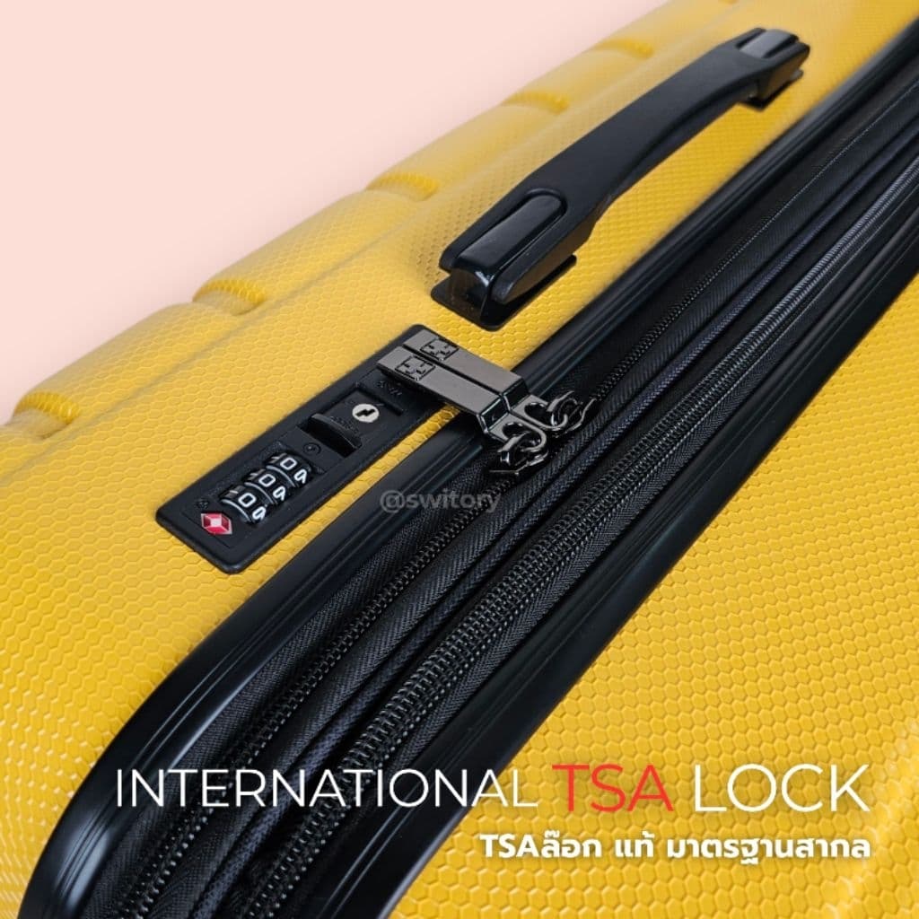 SWITORY รุ่น anti89 กระเป๋าเดินทาง PC 100% ขนาด 20/24/30 นิ้ว ระบบ TSA Lock ซิปกันขโมย ล้อคู่ทนทาน ดีไซน์ Honeycomb ป้องกันรอยขีดข่วน https://lnwchill.com