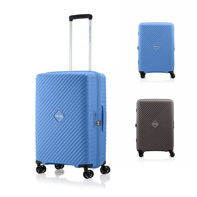 AMERICAN TOURISTER รุ่น DIAZIP SPINNER 66/24 TSA กระเป๋าเดินทาง 24 นิ้ว ดีไซน์เพชร น้ำหนักเบา พร้อมซิปกันละอองน้ำและระบบล็อค TSA เพื่อความปลอดภัย
