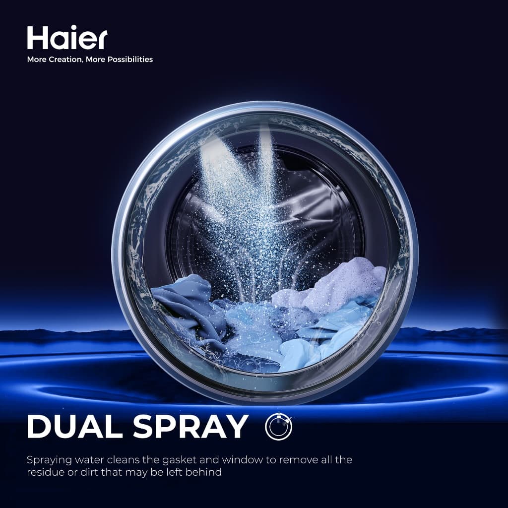 Haier รุ่น HW80-BP12929A เครื่องซักผ้าฝาหน้าอัตโนมัติ อินเวอร์เตอร์ ความจุ 8 kg ถังซักขนาดใหญ่พิเศษซักสะอาดลึกยับยั้งแบคทีเรียเพื่อสุขอนามัยที่ดีของทุกคนในครอบครัว https://lnwchill.com
