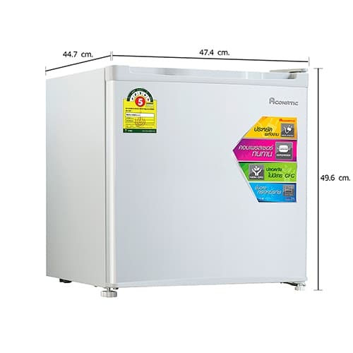 ACONATIC รุ่น AN-FR468 ตู้เย็นมินิบาร์ 1.7 คิว 50 ลิตร สีบรอนซ์เงิน เย็นเร็วประหยัดไฟเบอร์ 5 ขนาดกะทัดรัดเหมาะสำหรับหอพักและคอนโด https://lnwchill.com