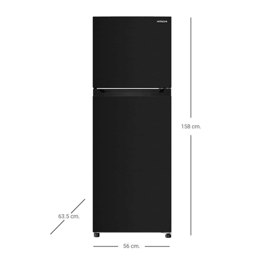 Hitachi HRTN5255MFBBKTH ตู้เย็น 2 ประตู 8.5 คิว Carbon Line Inverter ระบบกระจายลมเย็นรอบทิศทาง Flexible Fresh Select และแผ่นกรอง Triple Power Filter ขจัดกลิ่น https://lnwchill.com