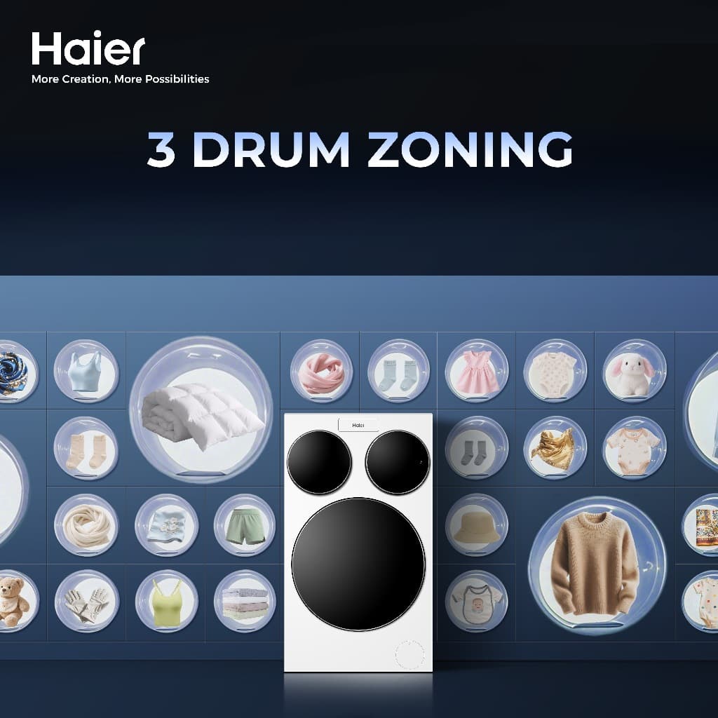 Haier รุ่น HW140-BD14697WU1 เครื่องซักผ้าฝาหน้า 3 ถัง แยกซักอิสระ 14 กิโลกรัม สีขาว ระบบ AI และซักด่วน ประหยัดเวลาเพื่อสุขอนามัยที่ดีของทุกคนในครอบครัว https://lnwchill.com