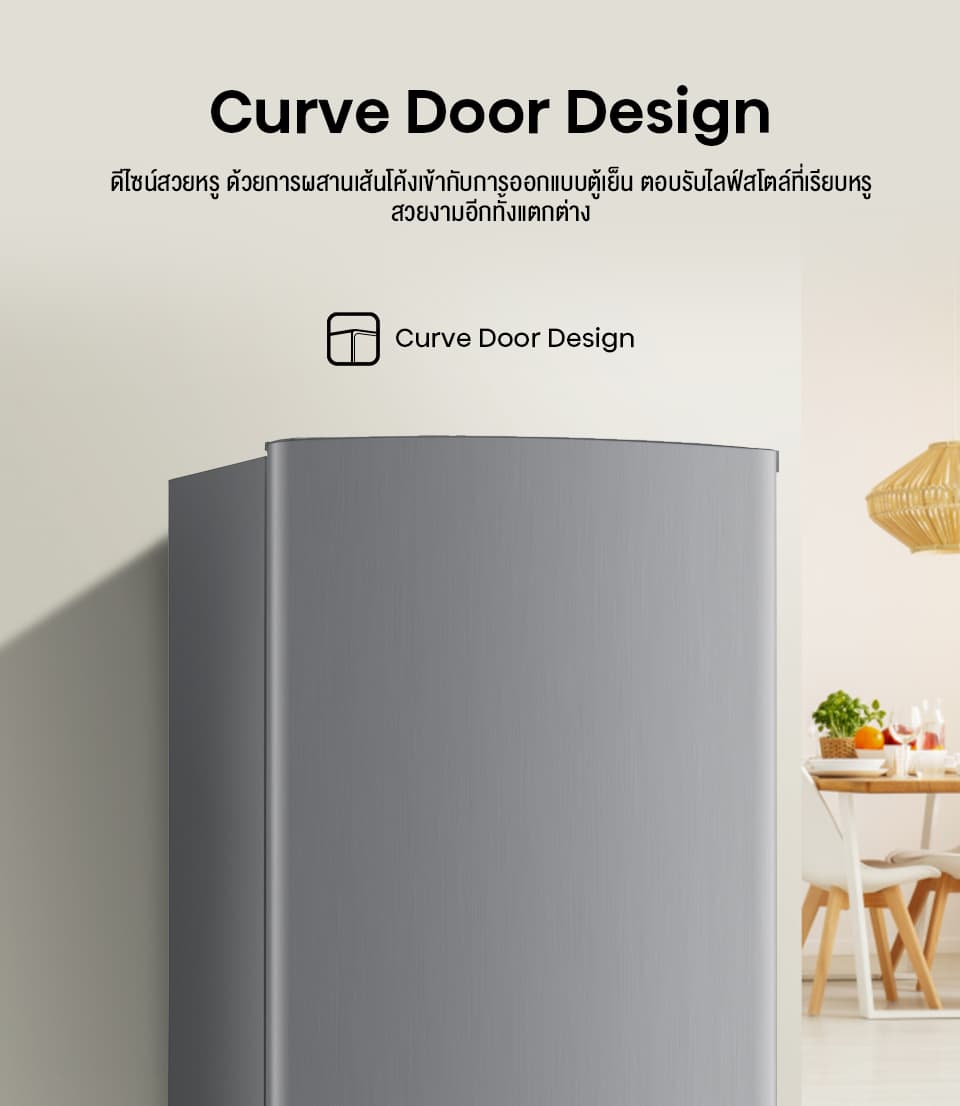 Hisense ER152S ตู้เย็น 1 ประตู 5.5 คิว 155 ลิตร ดีไซน์ Silver เย็นจัดประหยัดไฟ จุของสะใจ พื้นที่จัดเก็บกว้างขวาง ตอบโจทย์หอพักและคอนโด https://lnwchill.com