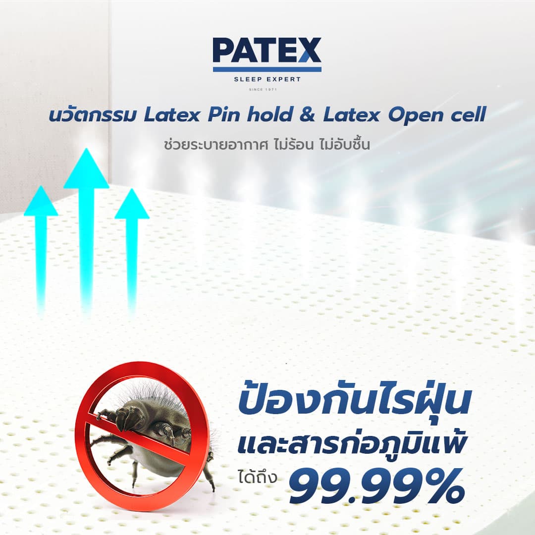 PATEX รุ่น The Emperor ที่นอนยางพาราแท้ 100% แบบแน่น แก้ปวดหลัง เหมาะกับผู้สูงอายุ https://lnwchill.com