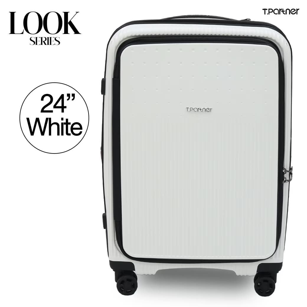 Tpartner รุ่น LOOK SERIES กระเป๋าเดินทางเฟรมซิปเปิดหน้า วัสดุ PP 100% น้ำหนักเบา พร้อมซิปขยายข้าง เพิ่มความจุได้ 25% https://lnwchill.com